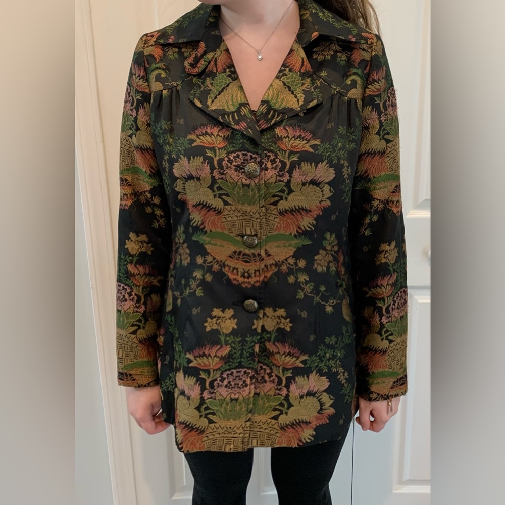 CABi Black Brocade Jacket size L